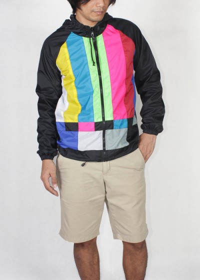 Tv Color Bar Windbreaker Jacket Men Front