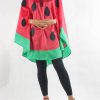 Watermelon Poncho Red Hand Hole