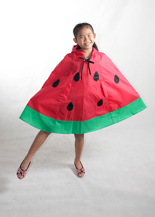 Kids Watermelon Rain Poncho