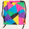 Patchwork Colorful Drawstring Backpack Front Zoom