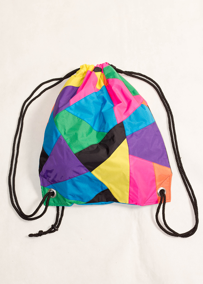 Patchwork Colorful Drawstring Backpack