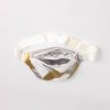 Gold and Silver Patchwork Fanny Pack white 2