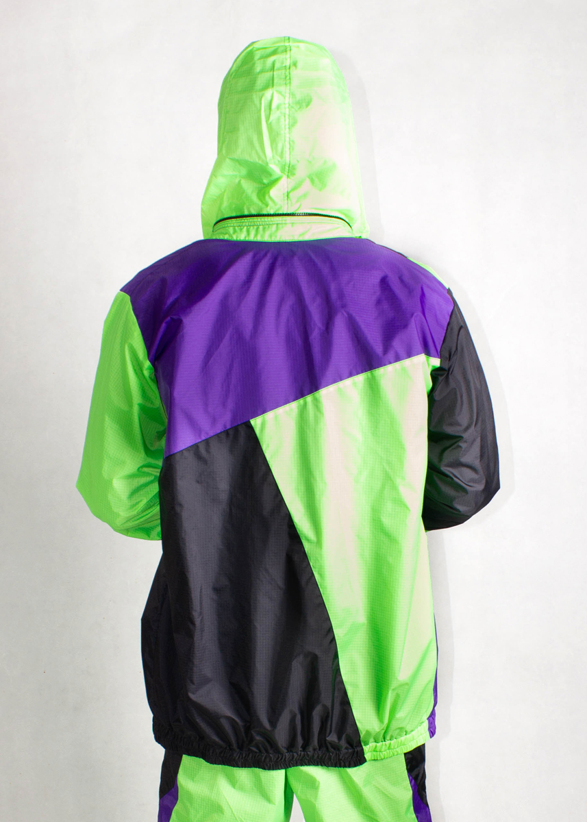 Neon Green Windbreaker Jacket 
