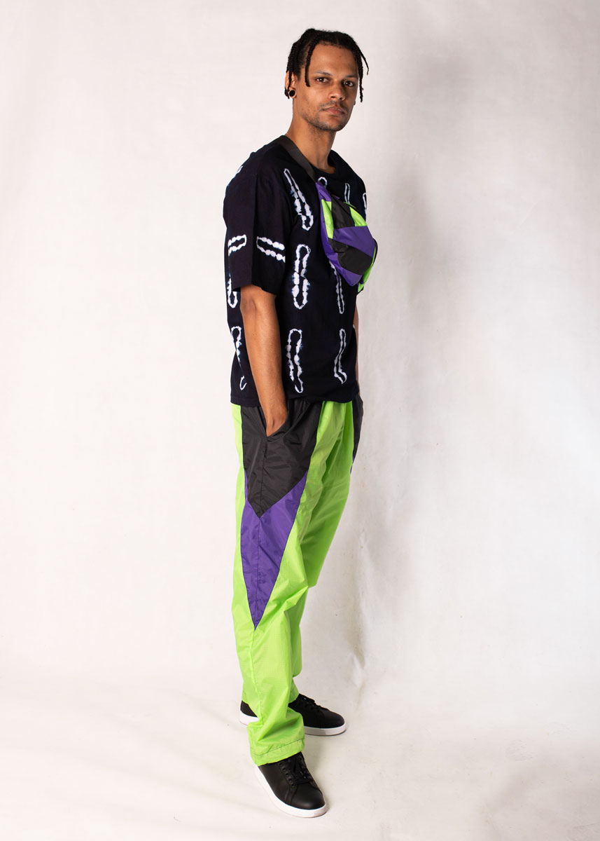 Neon Green Windbreaker Track Pants 
